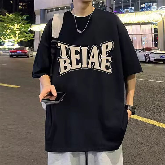 Fashion Letter Printed Women T-shirt Harajuku 2025 Summer Short Sleeves T Shirt Female Casual Unisex Streetwear Clothing Tops